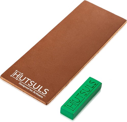 Brown leather strop with - leather,